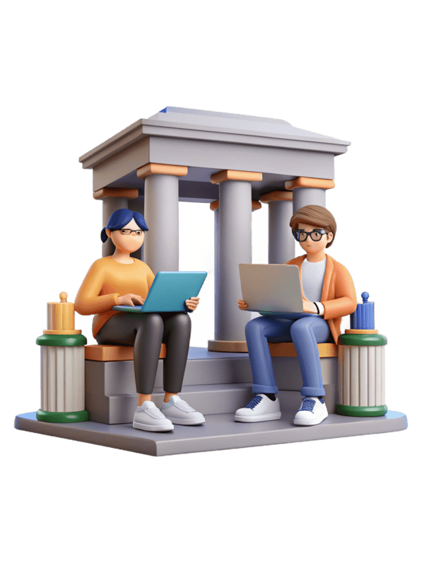 Illustration of a laptop displaying a certificate, symbolizing easy TC generation